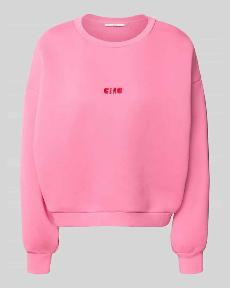 Lanius Oversized Sweatshirt mit Rundhalsausschnitt Pink