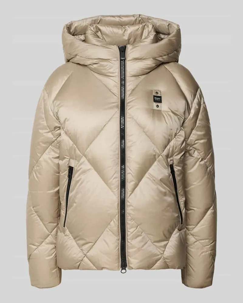 Blauer Daunenjacke mit Kapuze Modell 'LAMARTINE Beige