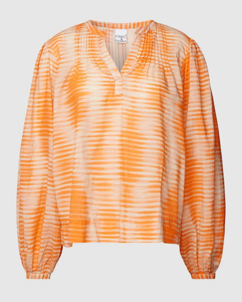 tonno e panna Blusenshirt im Batik-Look Modell 'Majviton Orange
