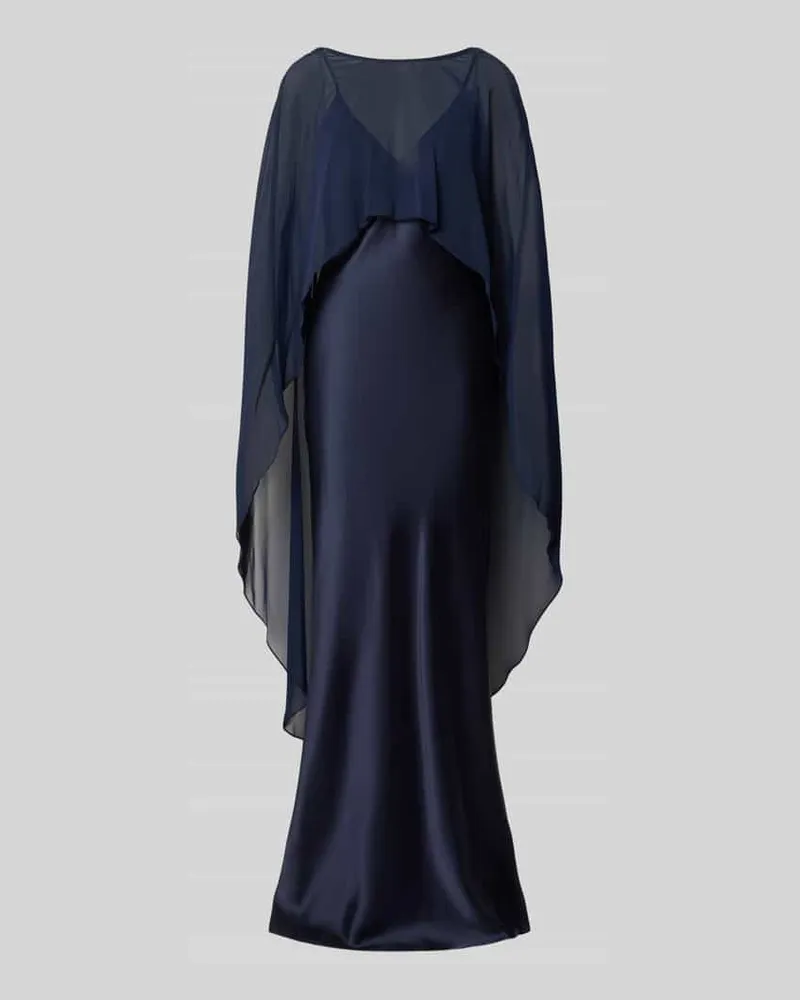 Swing Abendkleid mit Stola Dunkelblau