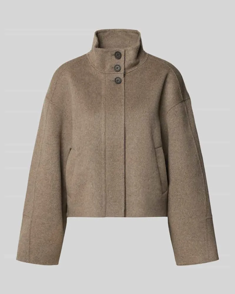 someday. Jacke aus Woll-Mix mit Stehkragen Modell 'Varielle Taupe