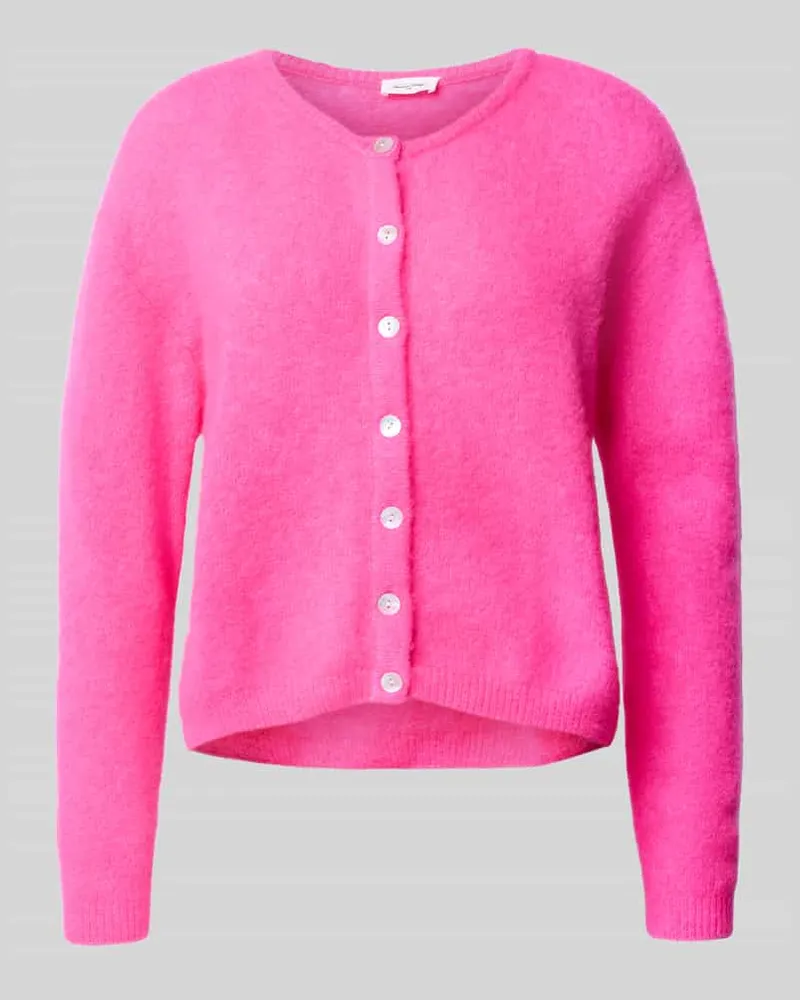 American Vintage Strickjacke aus Woll-Mix mit Rundhalsausschnitt Modell 'VITOW Neon