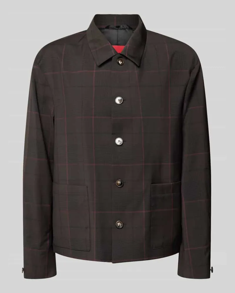HUGO BOSS Slim Fit Sakko aus reiner Schurwolle Modell 'Hypetar Dunkelbraun