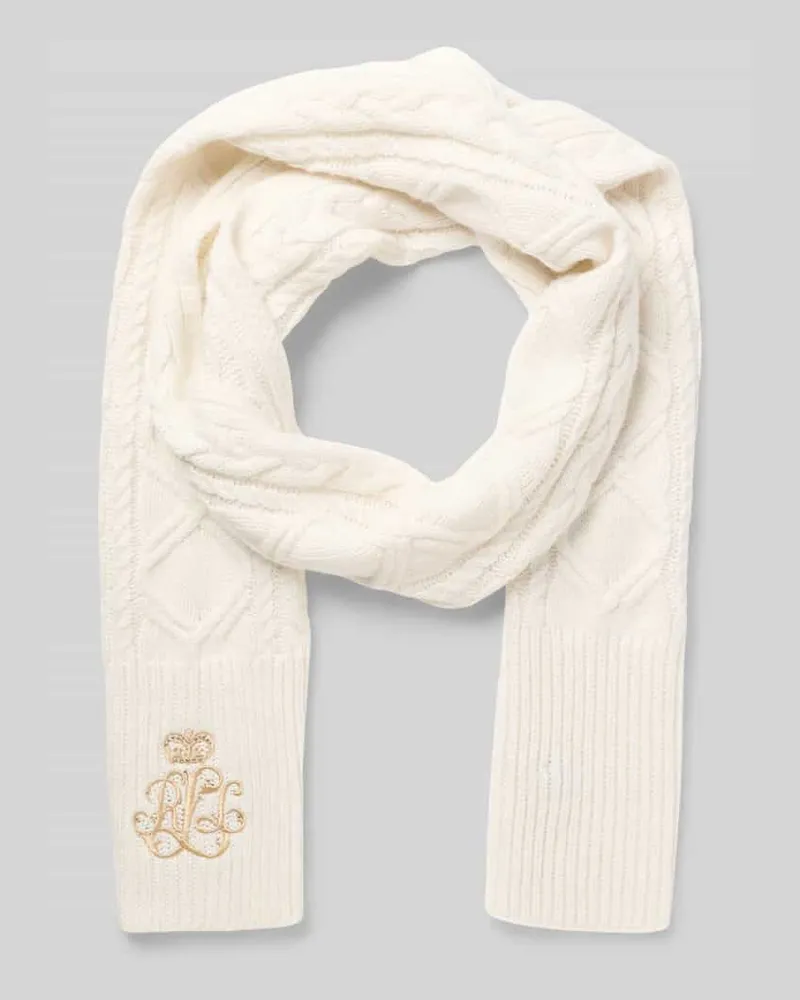 Ralph Lauren Schal mit Label-Detail Offwhite