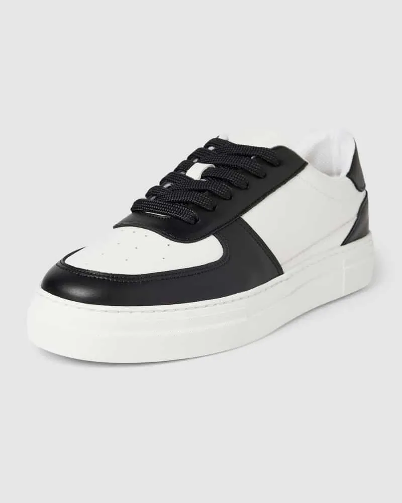 Selected Homme Ledersneaker im unifarbenen Design Modell 'HARALD Black