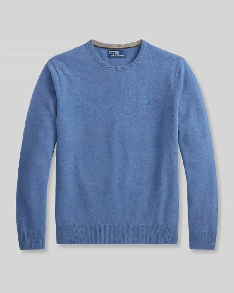 Ralph Lauren Regular Fit Pullover aus reiner Wolle Jeansblau