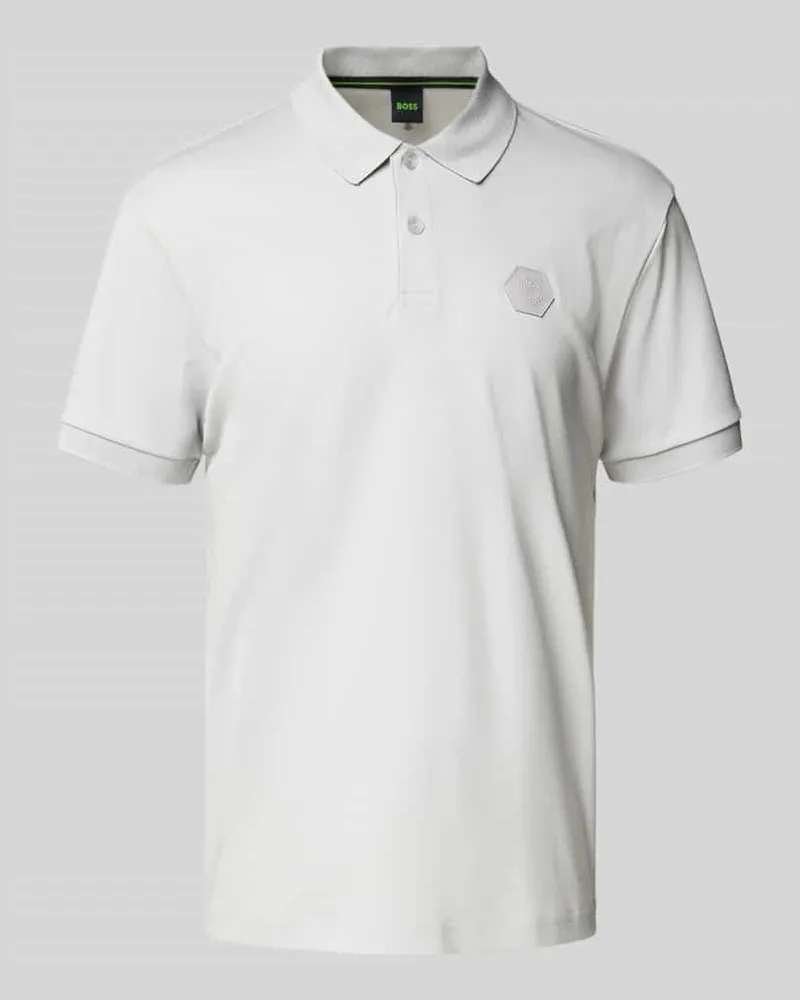 HUGO BOSS Regular Fit Poloshirt aus reiner Baumwolle Modell 'POLO FUTURE Hellgrau