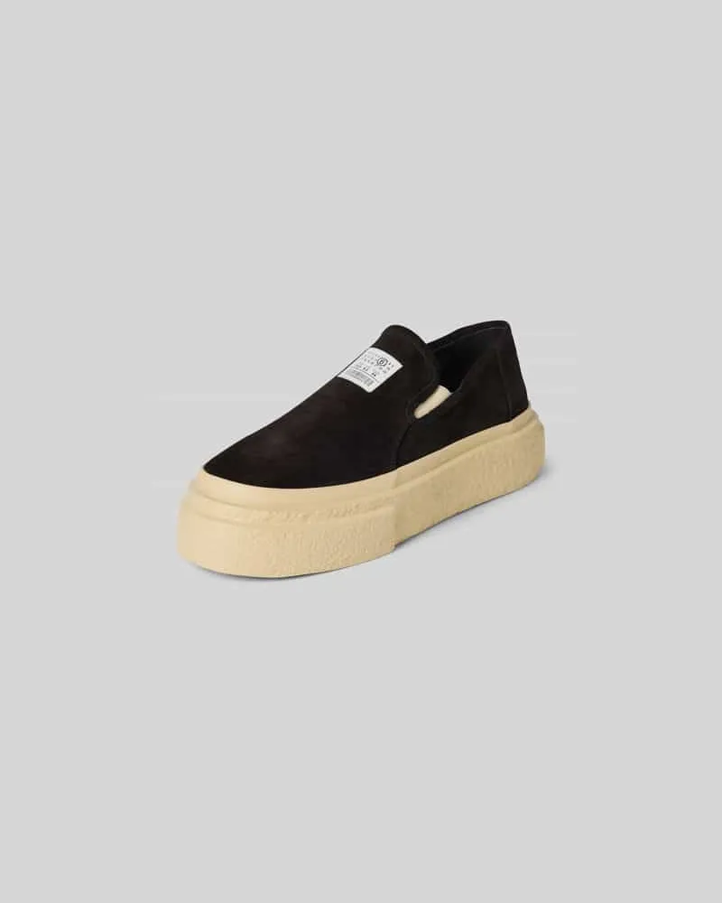 Maison Margiela Sneaker aus echtem Leder Black