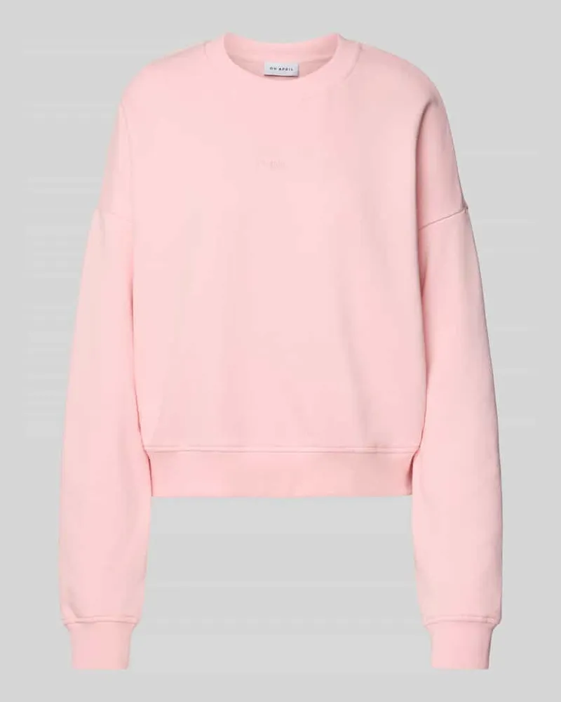 OH APRIL Oversized Sweatshirt mit gerippten Abschlüssen Rosa