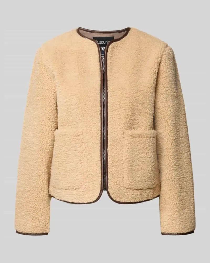 b.young Fleecejacke mit Reißverschluss Modell 'Asanne Beige