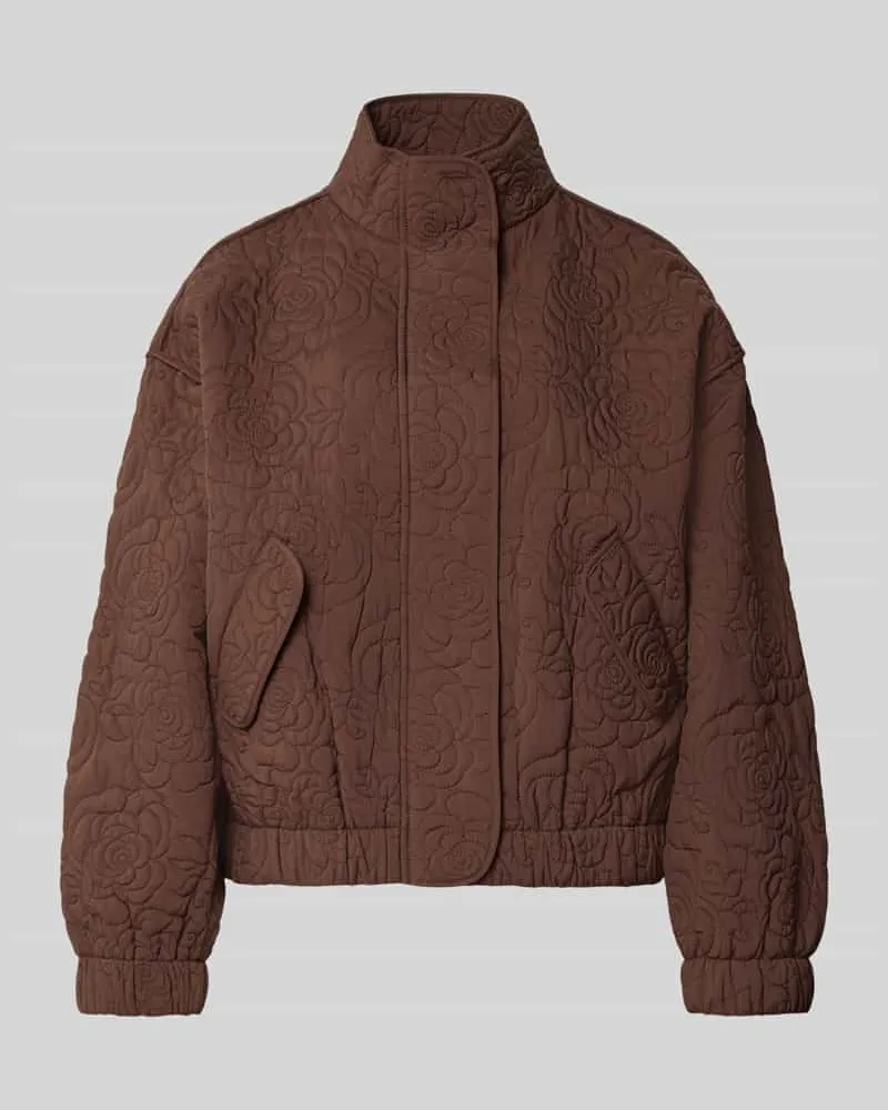 Y.A.S Blouson mit Ziernähten Modell 'FIPURA Dunkelbraun
