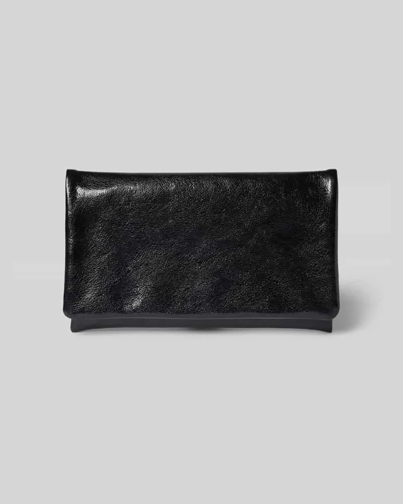 Abro Clutch aus echtem Leder mit Strukturmuster Metallic