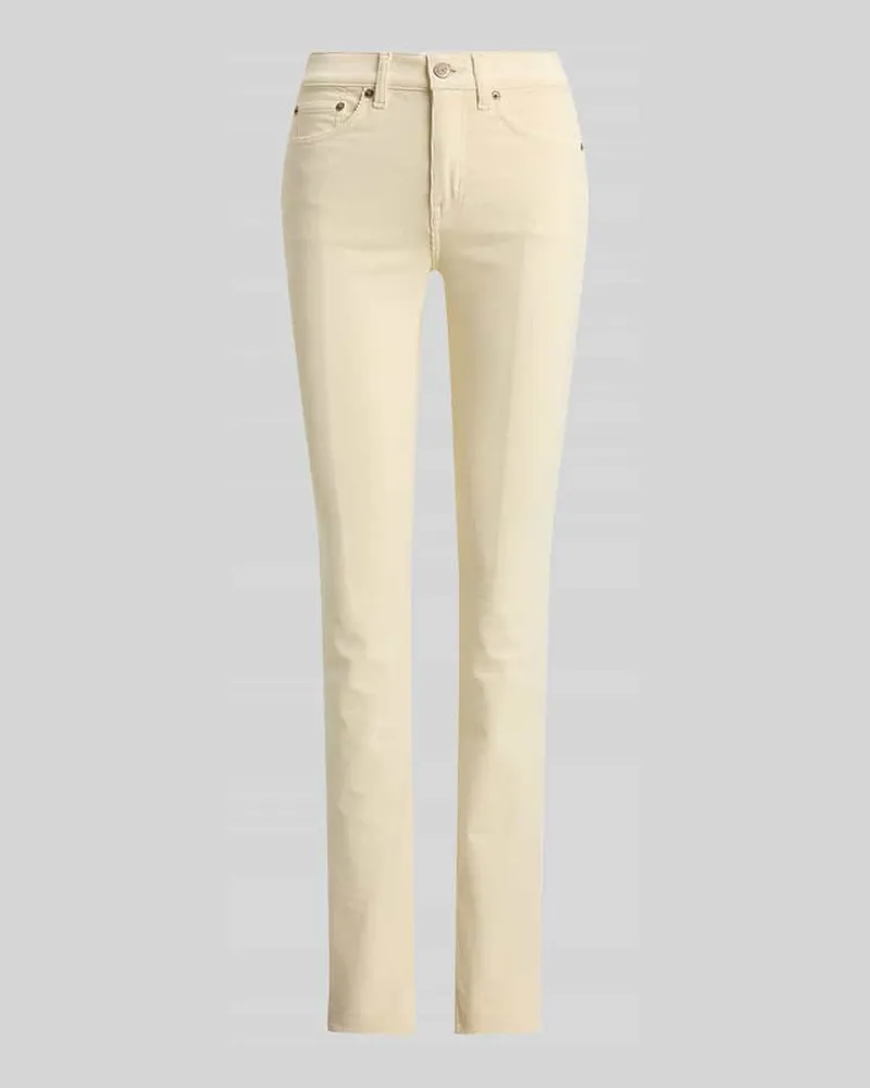 Ralph Lauren Straight Leg Hose aus Baumwollmix Ecru
