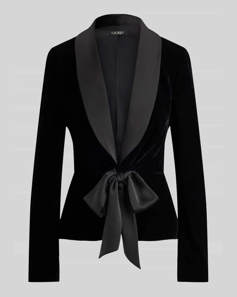 Ralph Lauren Regular Fit Kurzblazer mit Schalkragen Black