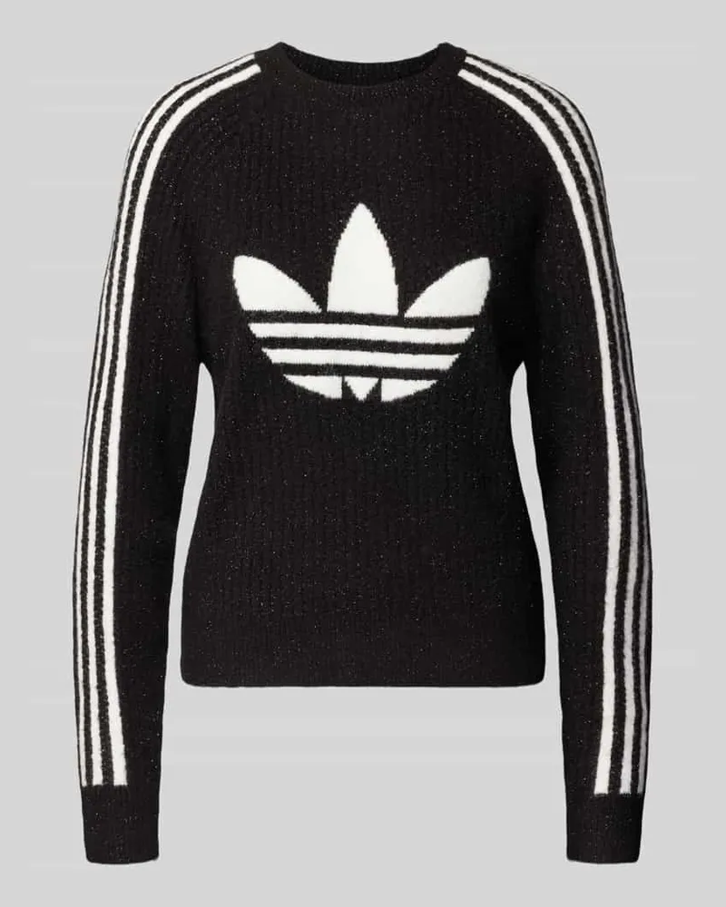adidas Strickpullover mit Label-Detail Black