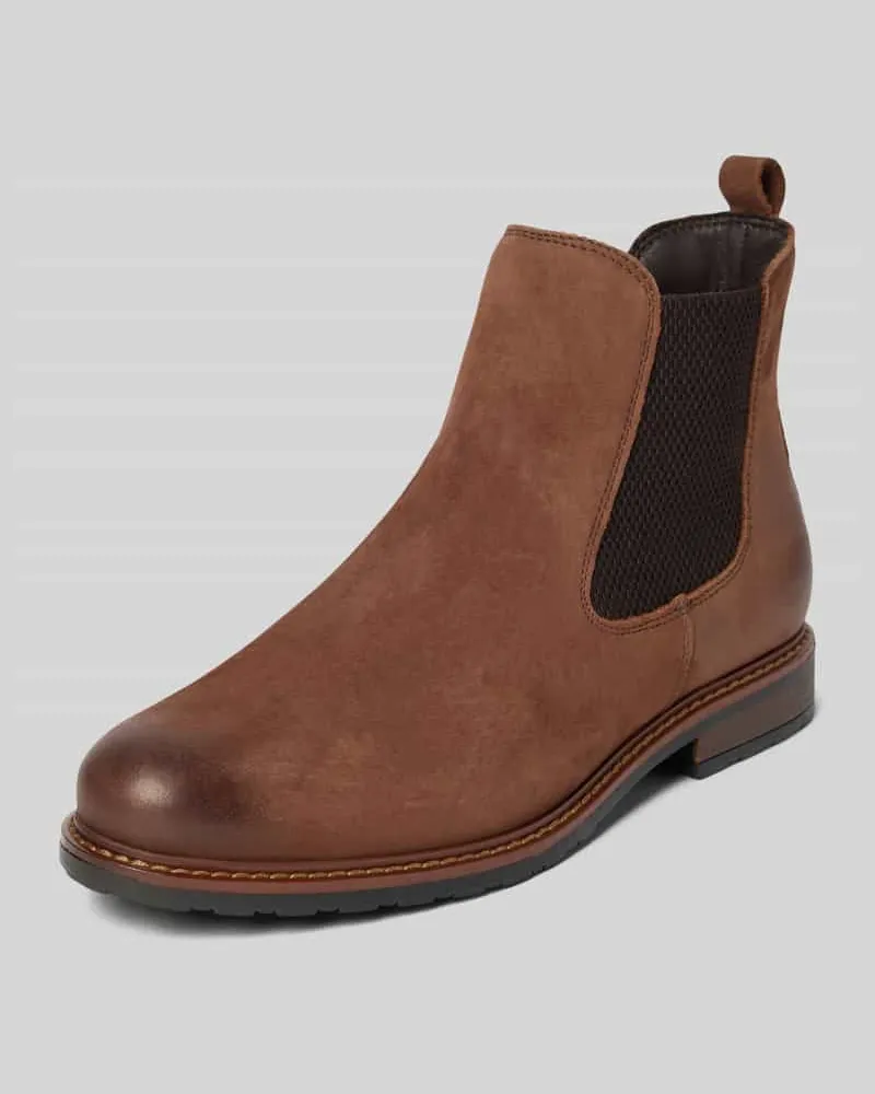 Tamaris Chelsea Boots aus echtem Leder Schoko