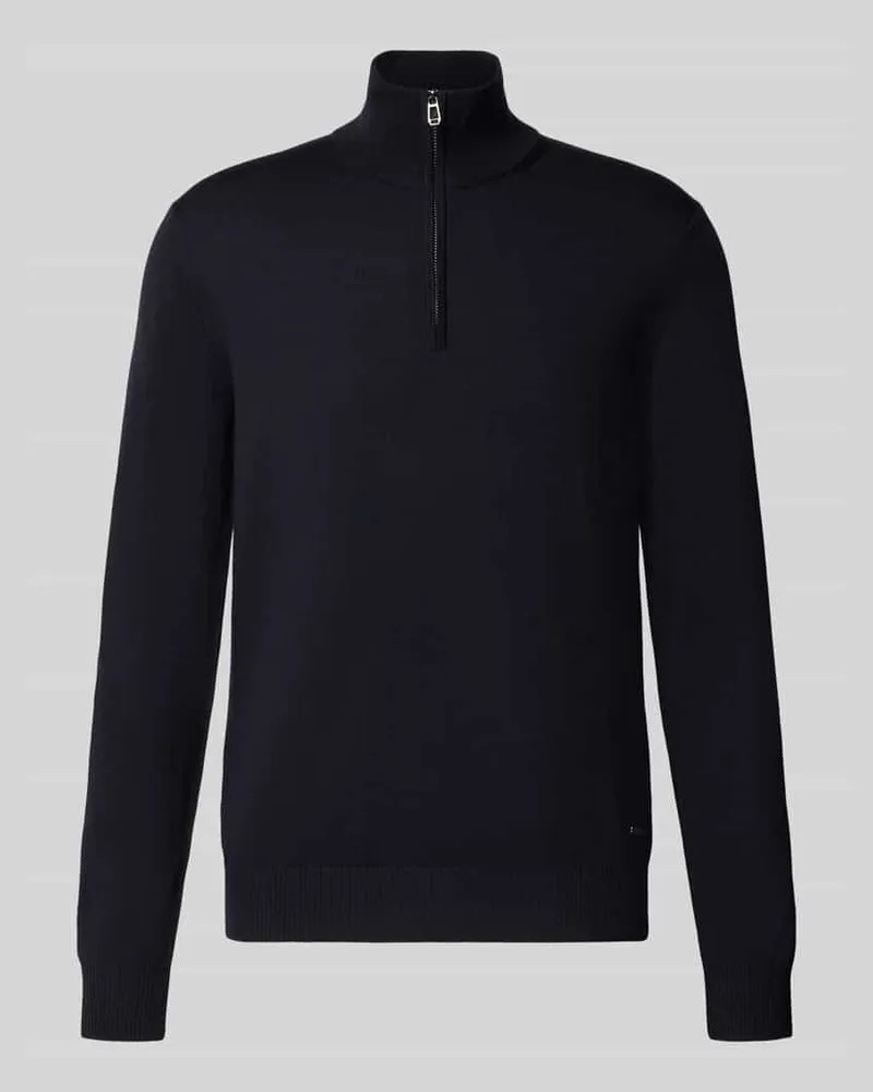 JOOP! Modern Fit Troyer aus reiner Schurwolle Modell 'Dario Marine