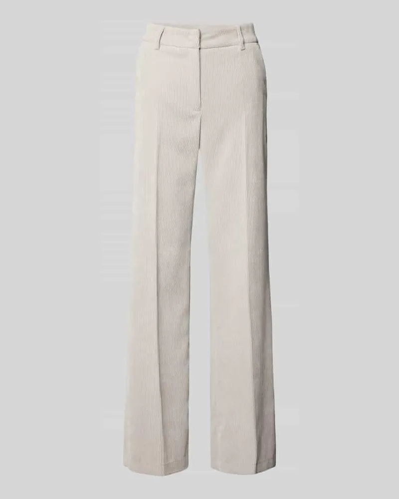 Cambio Wide Leg Cordhose mit Gürtelschlaufen Beige