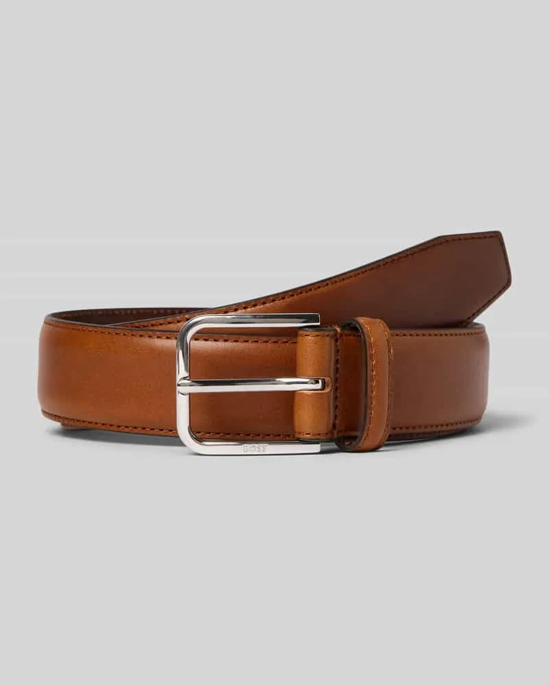 HUGO BOSS Gürtel aus echtem Rindsleder Modell 'MADISON-B1_VLST_SZ35 Cognac