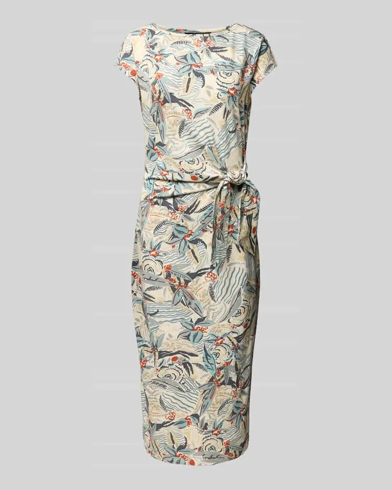 Ralph Lauren Knielanges Kleid mit Knotendetail Modell 'DABRIA Beige