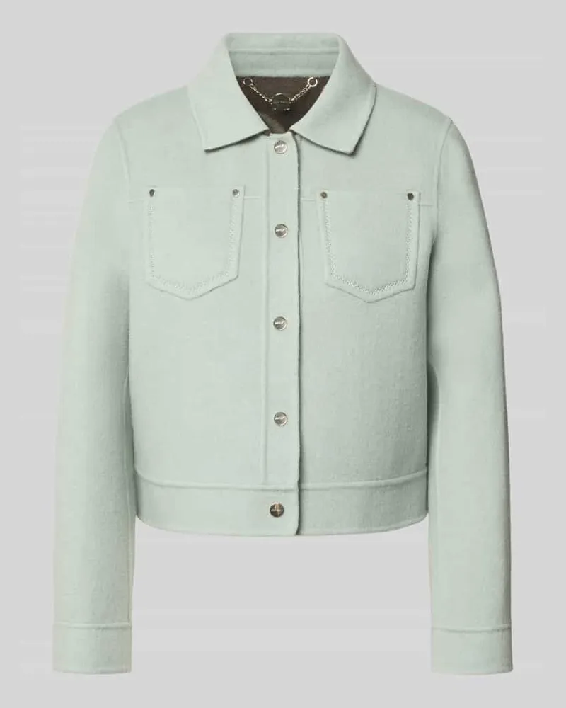Marc Cain Wendejacke mit Knopfleiste und Brusttaschen Mint