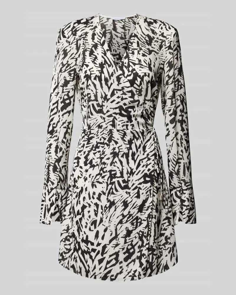 Patrizia Pepe Minikleid mit V-Ausschnitt Black