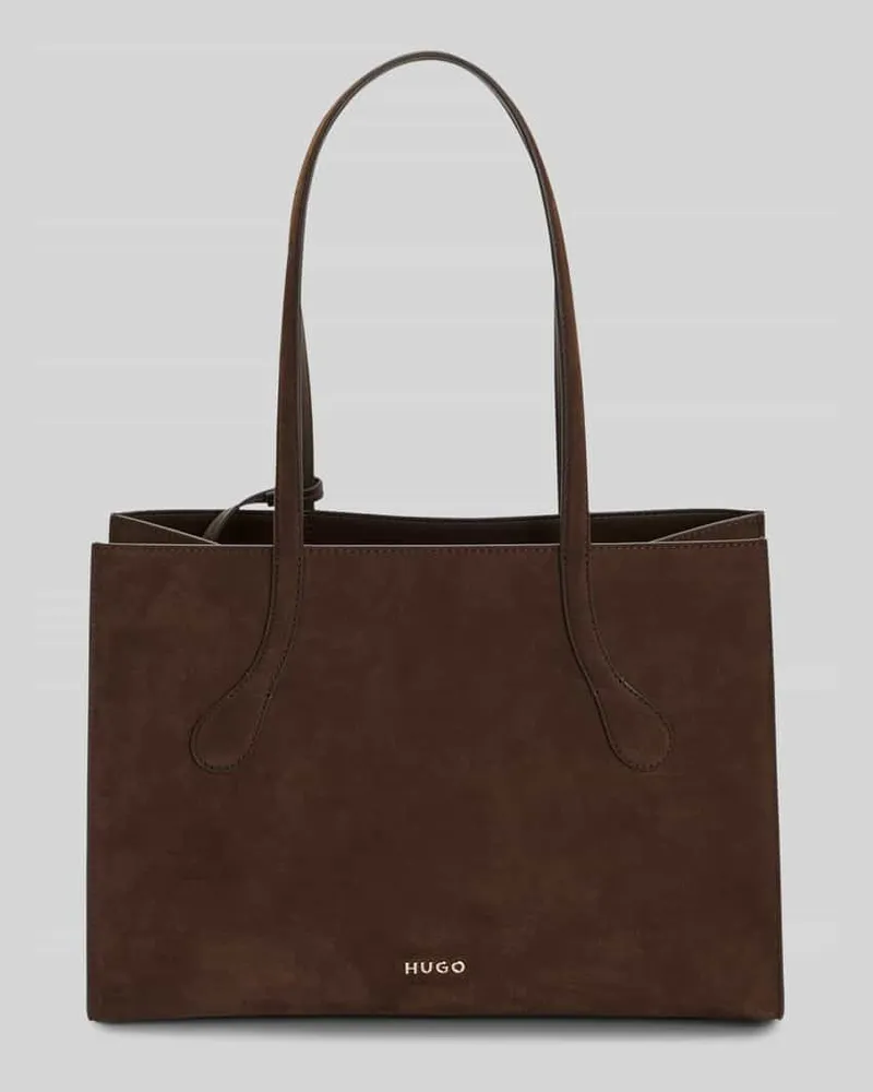 HUGO BOSS Henkeltasche mit herausnehmbarer Pouch Dunkelbraun