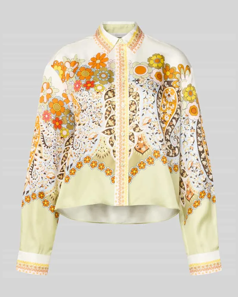 Herzen's Angelegenheit Boxy Fit Hemdbluse aus reiner Seide Mint