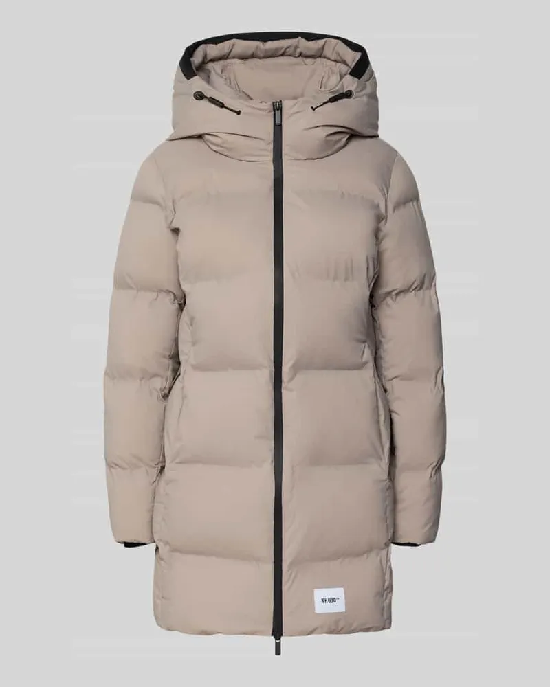 khujo Steppjacke mit Label-Patch Modell 'Tanare Altrosa