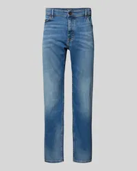 Marc O'Polo Regular Fit Low-Rise-Jeans mit Shaped-Beinverlauf Modell 'SJÖBO Jeansblau