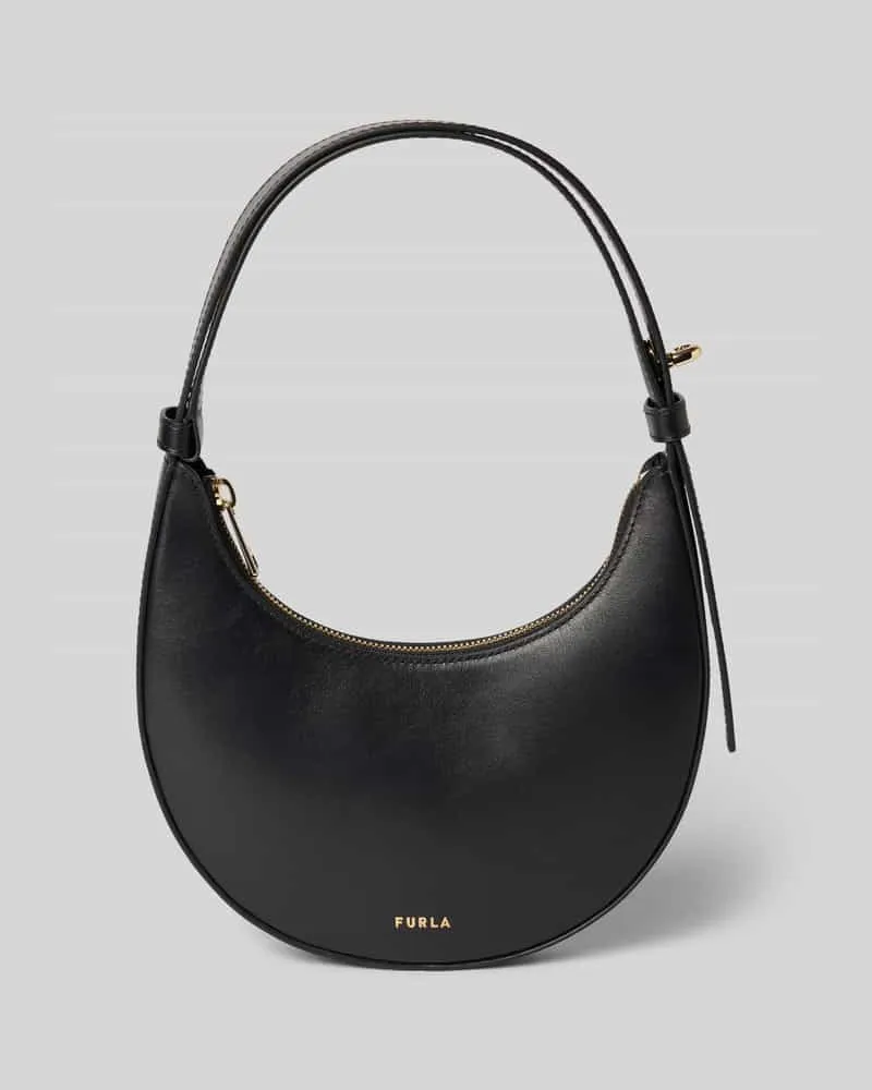 Furla Handtasche aus Leder mit Label-Detail Modell 'DELIZIA MINI Black