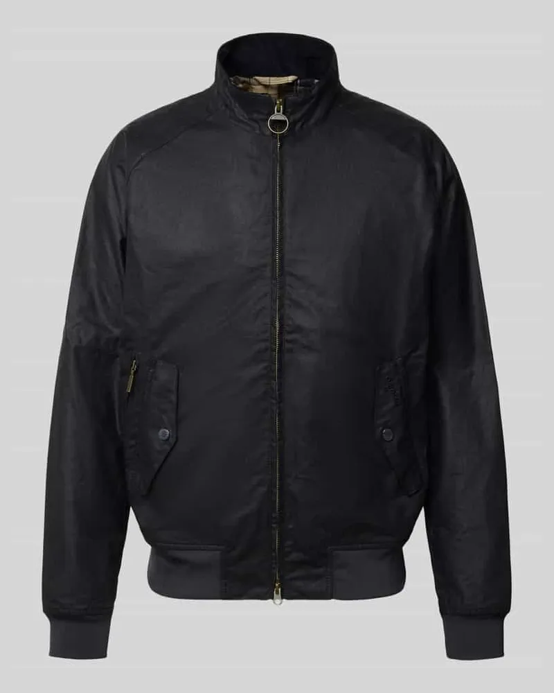 Barbour Bomberjacke mit Zweiwege Reißverschluss Marine