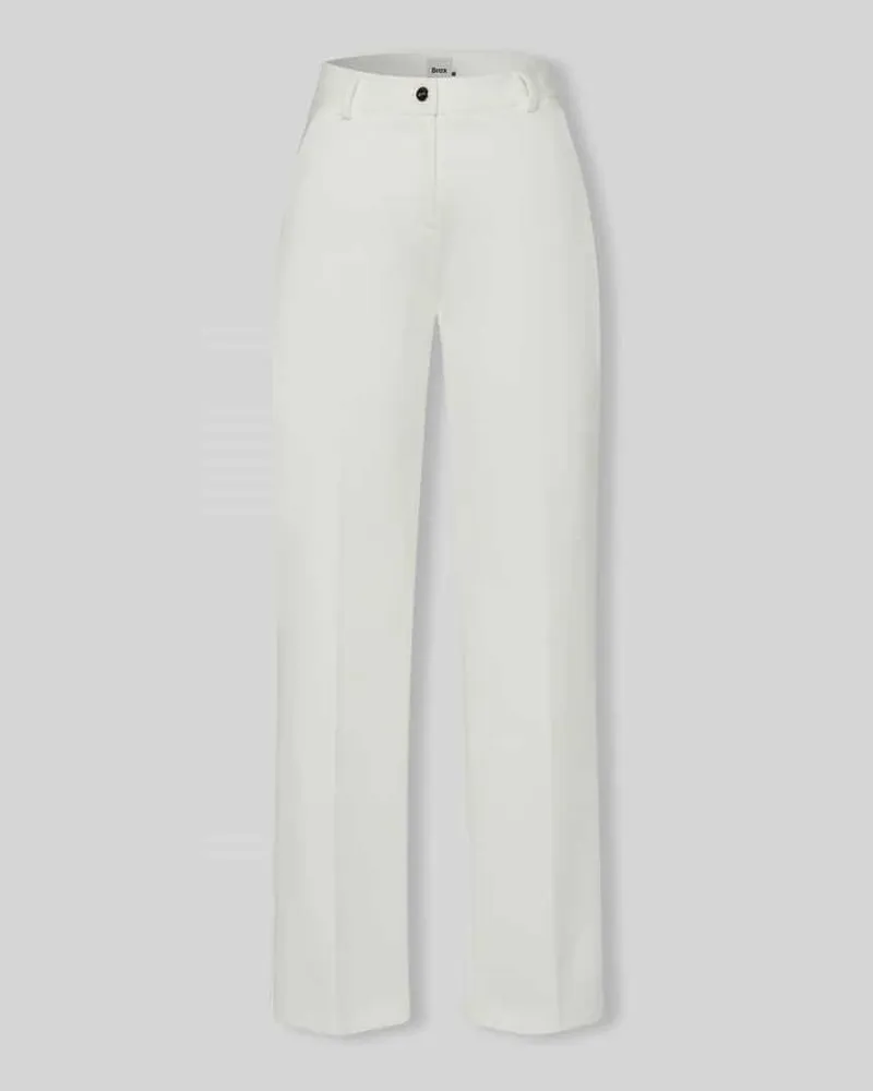 Brax Wide Leg Hose aus Viskose-Mix Offwhite