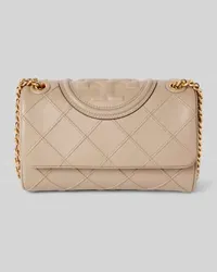 Tory Burch Clutch mit Karomuster Beige