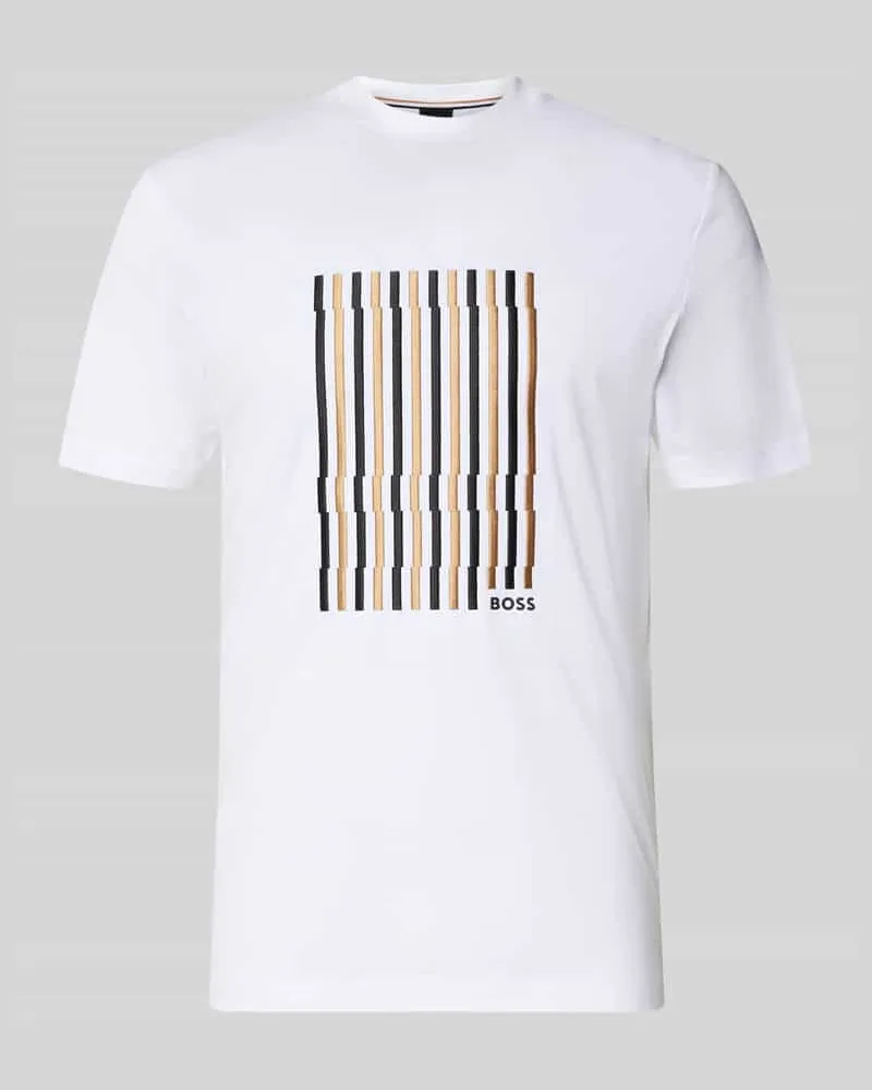 HUGO BOSS Regular Fit T-Shirt aus reiner Baumwolle Modell 'C-THOMPSON 41 Weiss