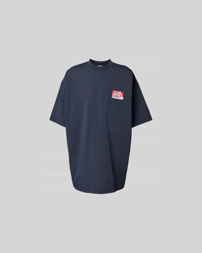 VETEMENTS Oversized T-Shirt aus Baumwolle Marine