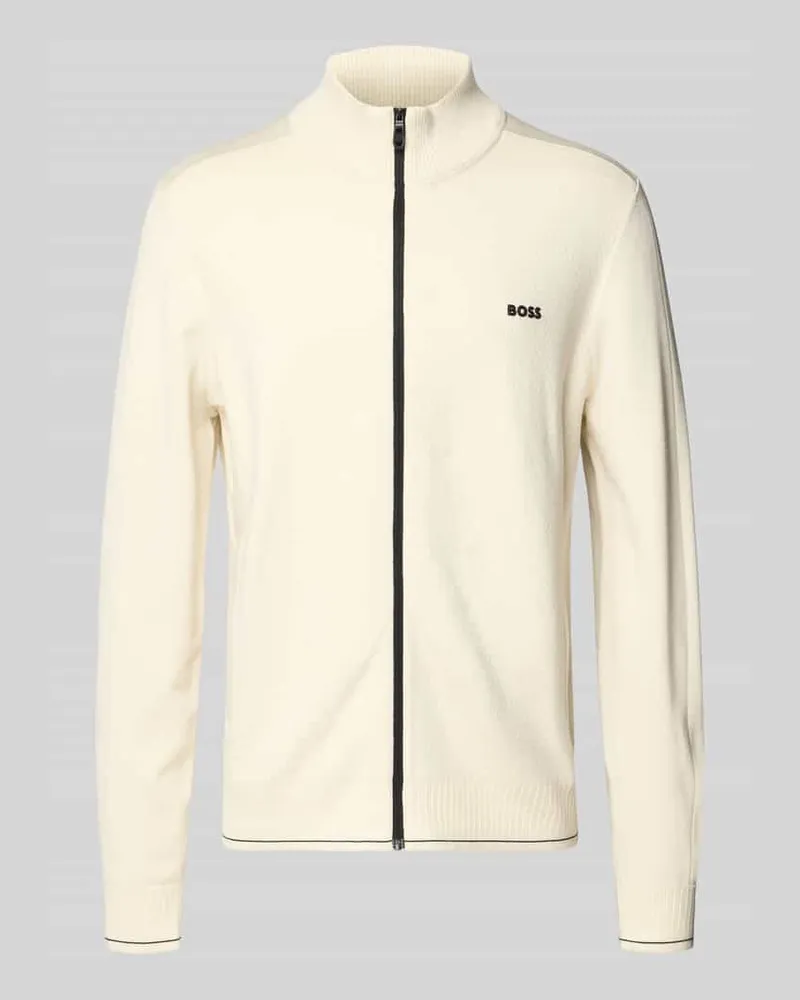 HUGO BOSS Regular Fit Sweatjacke aus Viskose-Mix Modell 'KN_LEAGUE FZ Beige