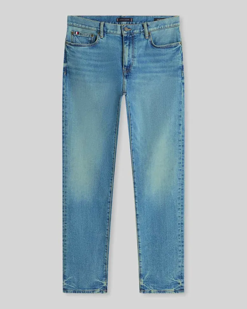 Tommy Hilfiger Regular Fit Jeans im 5-Pocket-Design Modell 'DENTON Jeansblau