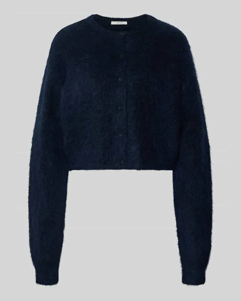 Gestuz Cropped Strickjacke mit Knopfleiste Modell 'debbie Dunkelblau