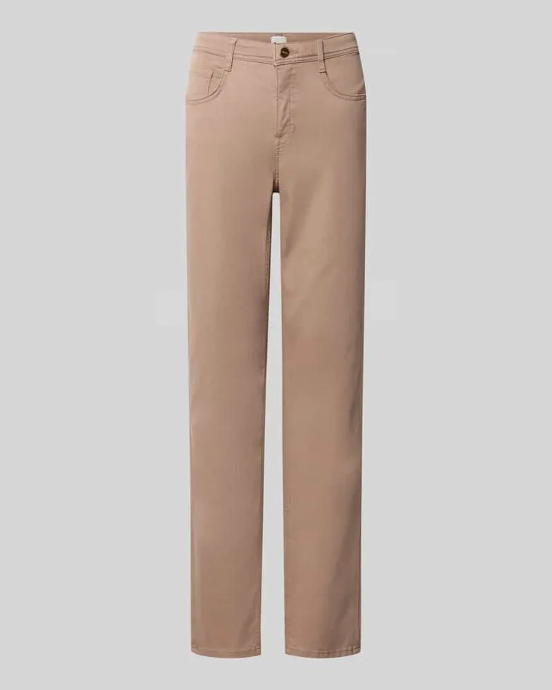 Brax Regular Fit Gerade Hose aus Lyocell-Mix mit Modal-Baumwoll-Anteil Modell 'MARY Taupe