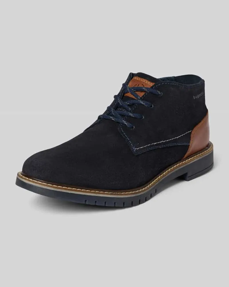 Bugatti Boots aus Leder mit Reißverschluss Modell 'Caj Dunkelblau