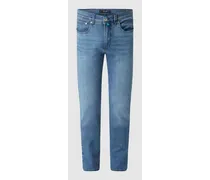 Tapered Fit Jeans mit Stretch-Anteil Modell 'Lyon' - 'Futureflex