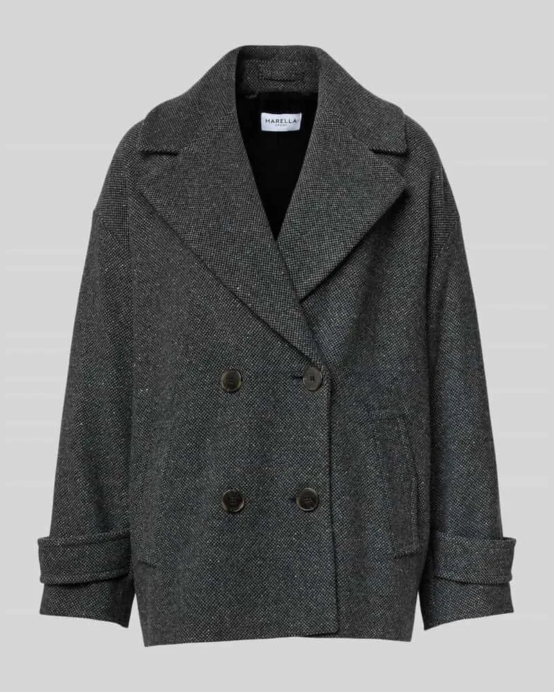 MARELLA Oversized Wolljacke aus Woll-Mix Modell 'FANTINO Mittelgrau