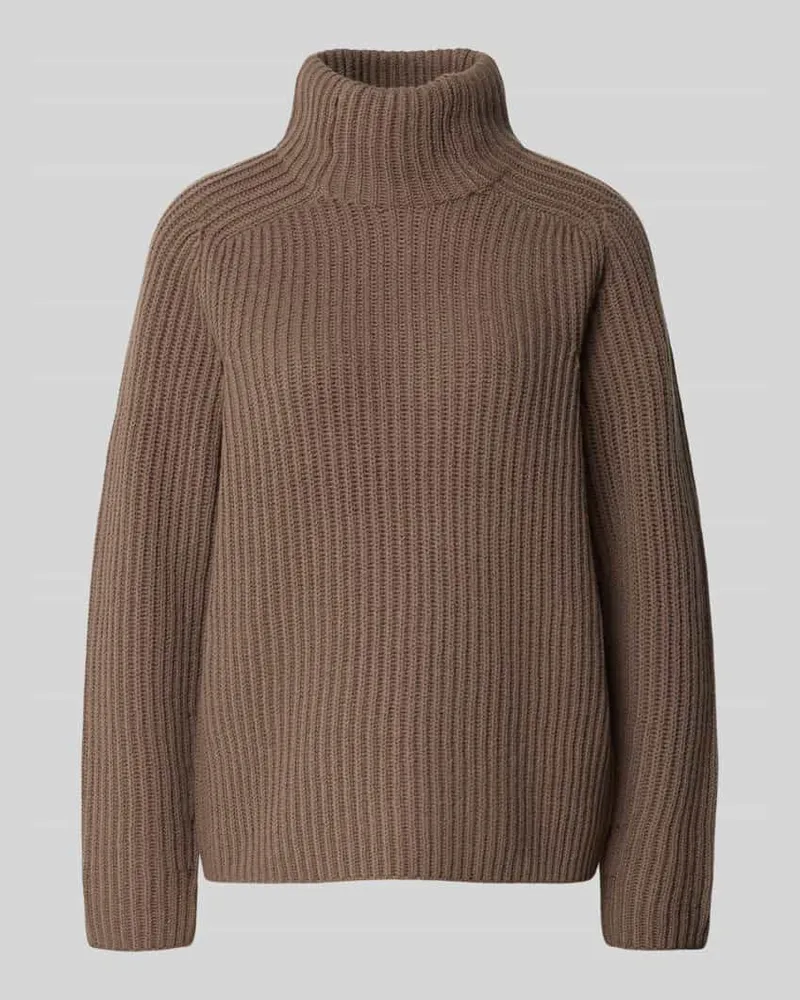 Mos Mosh Strickpullover mit Stehkragen Modell 'Thyra Taupe