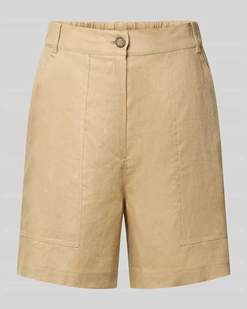 Max Mara Regular Fit Shorts aus reinem Leinen Modell 'IVELETTA Sand