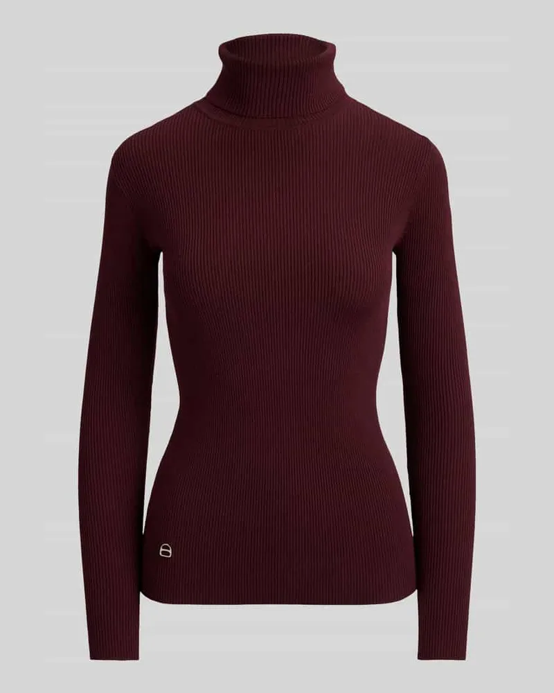 Ralph Lauren Slim Fit Rollkragenpullover aus Baumwoll-Modal-Mix Rostrot