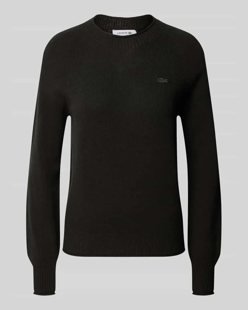 Lacoste Regular Fit Pullover aus reiner Wolle Dunkelgruen