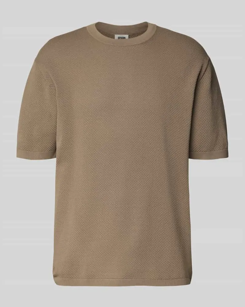 Drykorn Strickshirt mit Strukturmuster Modell 'Derico Sand