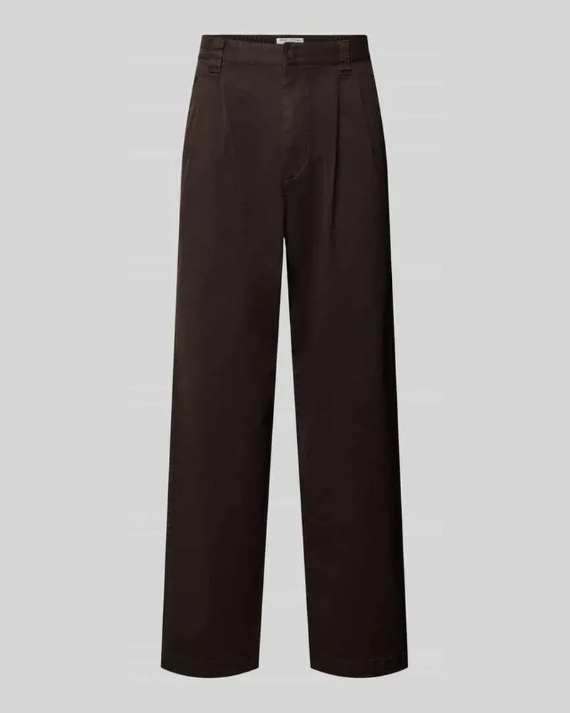 Marc O'Polo Barrel Fit Hose aus Baumwoll-Mix Schoko