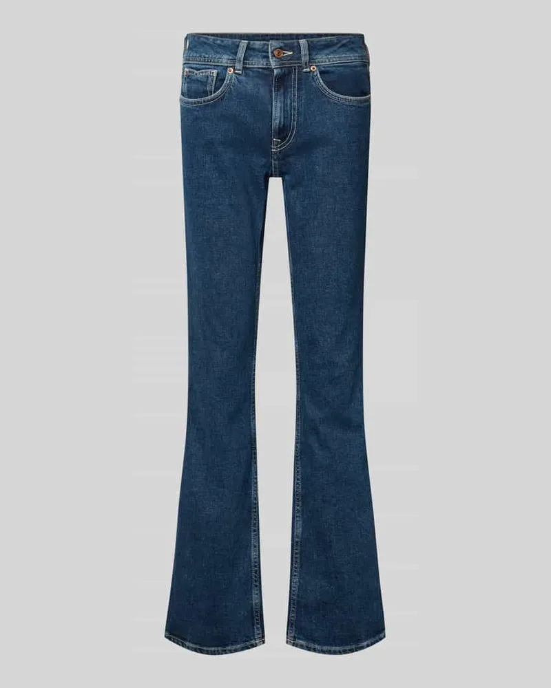 Pepe Jeans Bootcut Jeans aus Baumwoll-Mix Modell 'PIPER Dunkelblau